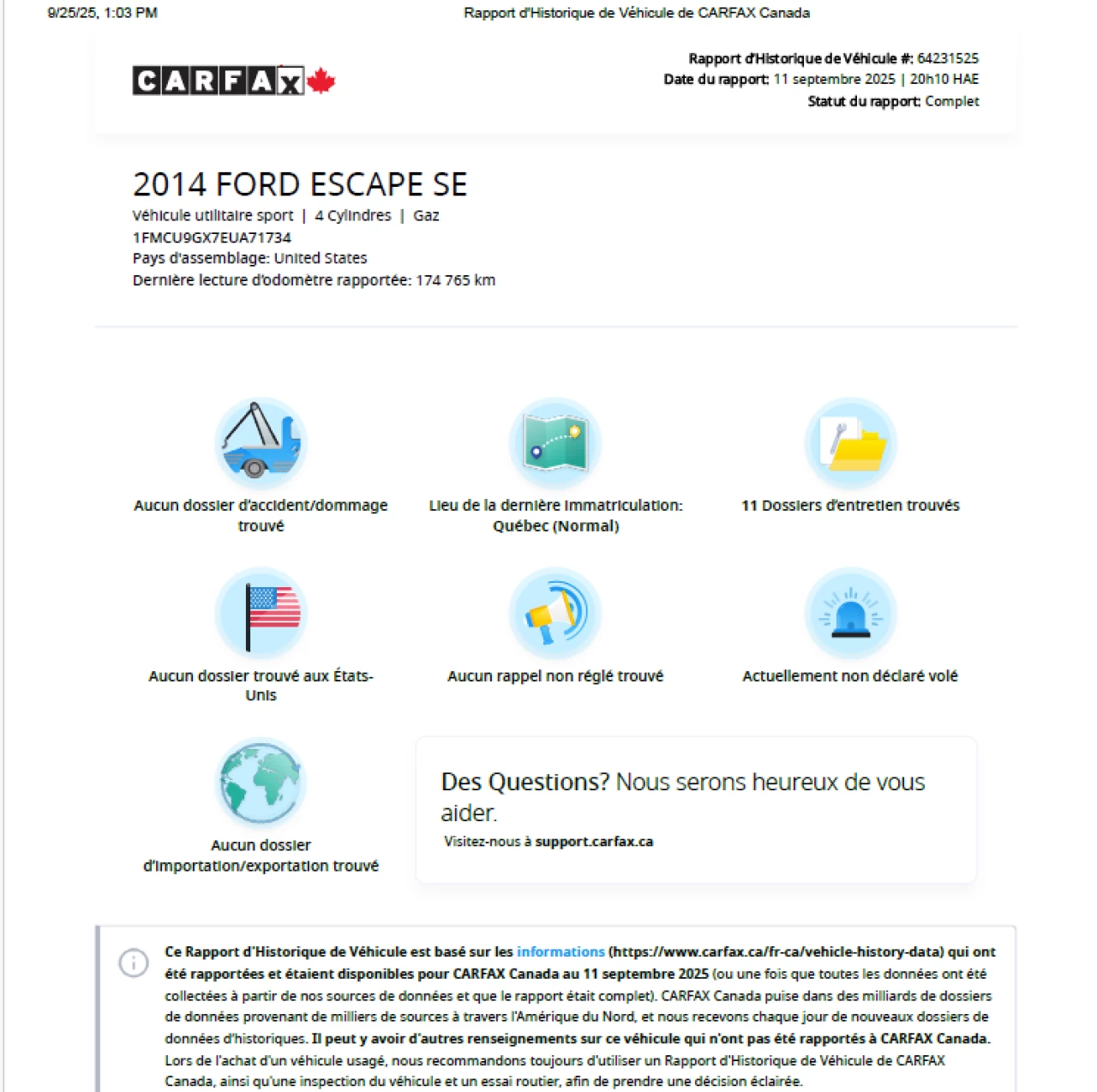 2014 Ford Escape SE**AWD**Jamais Accidente**CAMERA DE RECULE**SIEGES CHAUFFNATS**Financement 1Ère, 2e et 3e chance !! 100% ApprouvÉ Image principale