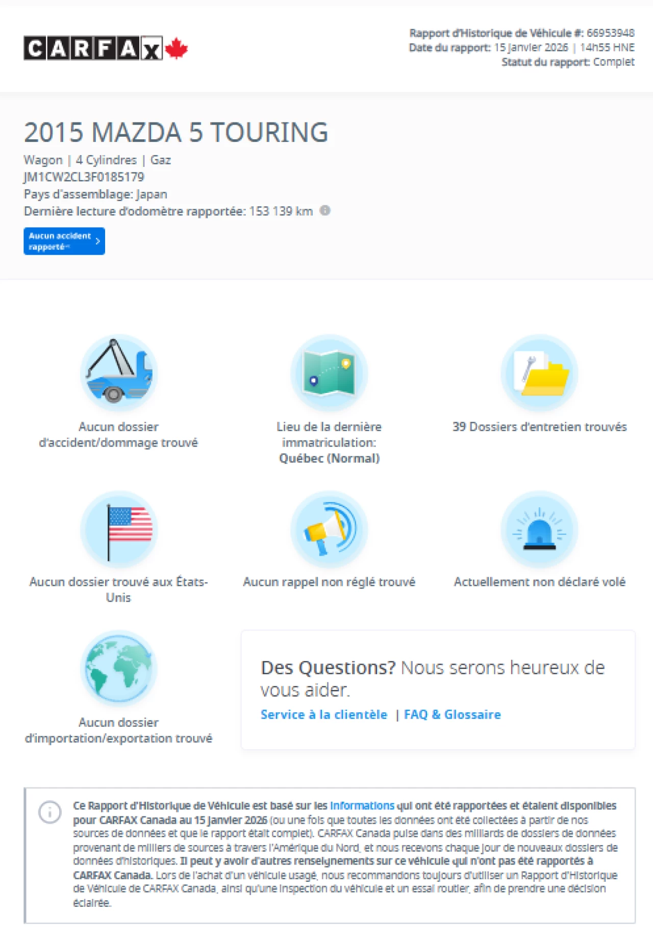 2015 Mazda 5 GS**Jamais Accidente**Tres Bien Entretenu**6 PASSAGERS**MAGS**EN SPECIAL** Main Image