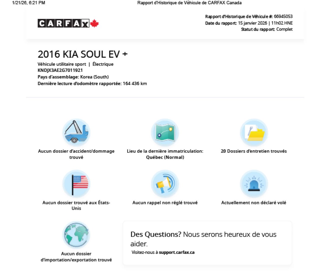 2016 Kia Soul EV Luxury**Jamais Accidentee**NAVIGATION**CUIR**SIEGES CHAUFFANTS AVANT ET ARRIERE**SIEGES FROIDS**VOLANT CHAUFFANT**MAGS** Main Image