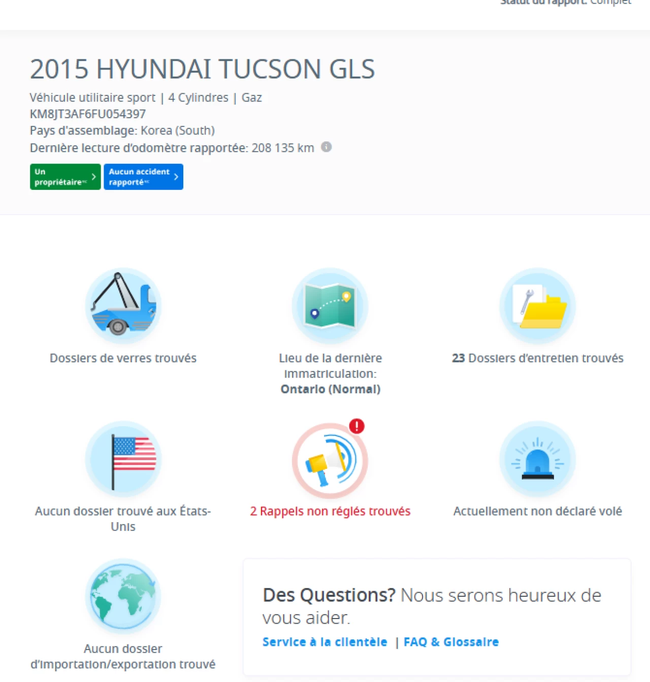 2015 Hyundai Tucson GL**Jamais Accidentee*SAAQ Certifie**Un PropriÉtaire**SIEGES CHAUFFANTS** Image principale