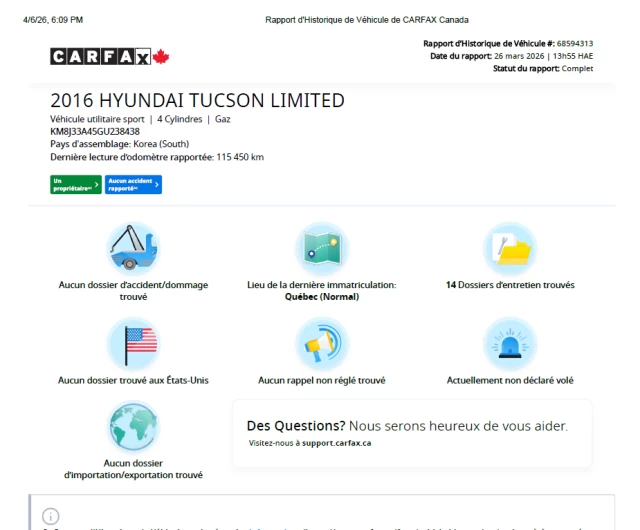 Hyundai Tucson **Premium**JAMAIS ACCIDENTEE**UNE SEULE PROPRIO**CAMERA**ANGLE MORT**SIEGES CHAUFFANTS**MAGS 2016