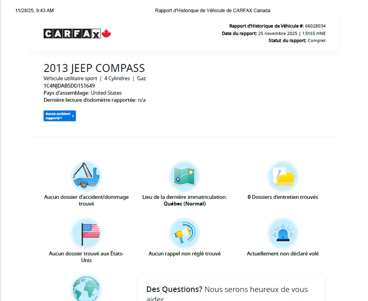 2013 Jeep Compass North**4x4**JAMAIS ACCIDENTEE**SIEGES CHAUFFNATS**MAGS** Main Image