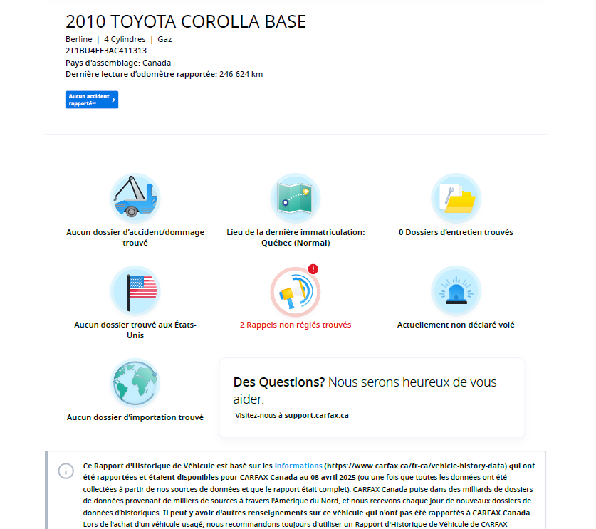 2010 Toyota Corolla S**JAMAIS ACCIDENTEE**MANUELLE**MAGS** Main Image