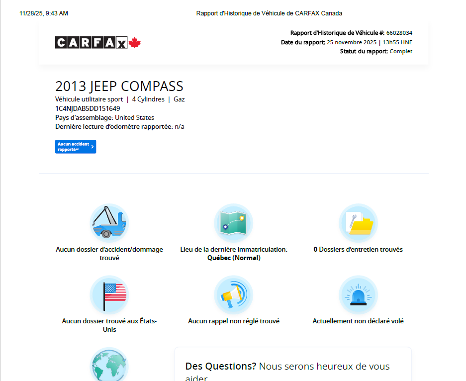 2013 Jeep Compass North**4x4**JAMAIS ACCIDENTEE**SIEGES CHAUFFNATS**MAGS** Main Image