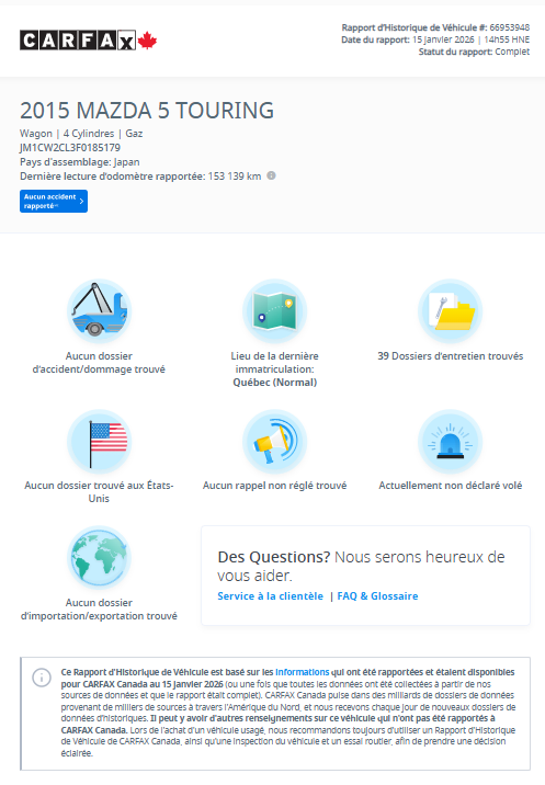 2015 Mazda 5 GS**Jamais Accidente**Tres Bien Entretenu**6 PASSAGERS**MAGS**EN SPECIAL** Main Image