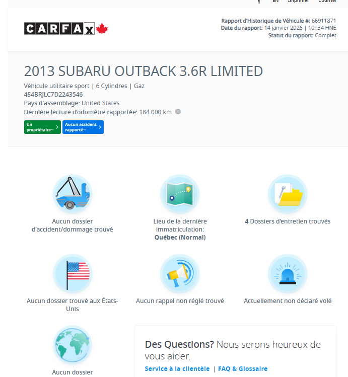 2013 Subaru Outback ((JAMAIS ACCIDENTEE**LIMITEE**NAVI**CAMERA DE RECUL**CUIR**SIEGES CHAUFFANTS**MAGS**TOUTE EQUIPEE Main Image